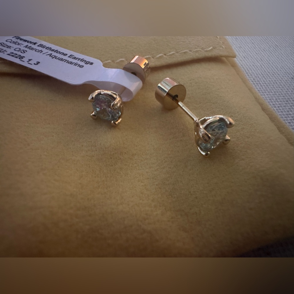 March birthstone earrings